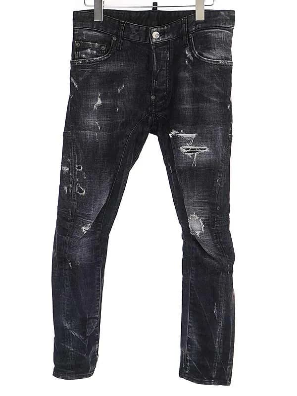 DSQUARED2 ディースクエアード 18AW BIKER JEAN ダメージ加工バイカーデニムパンツ