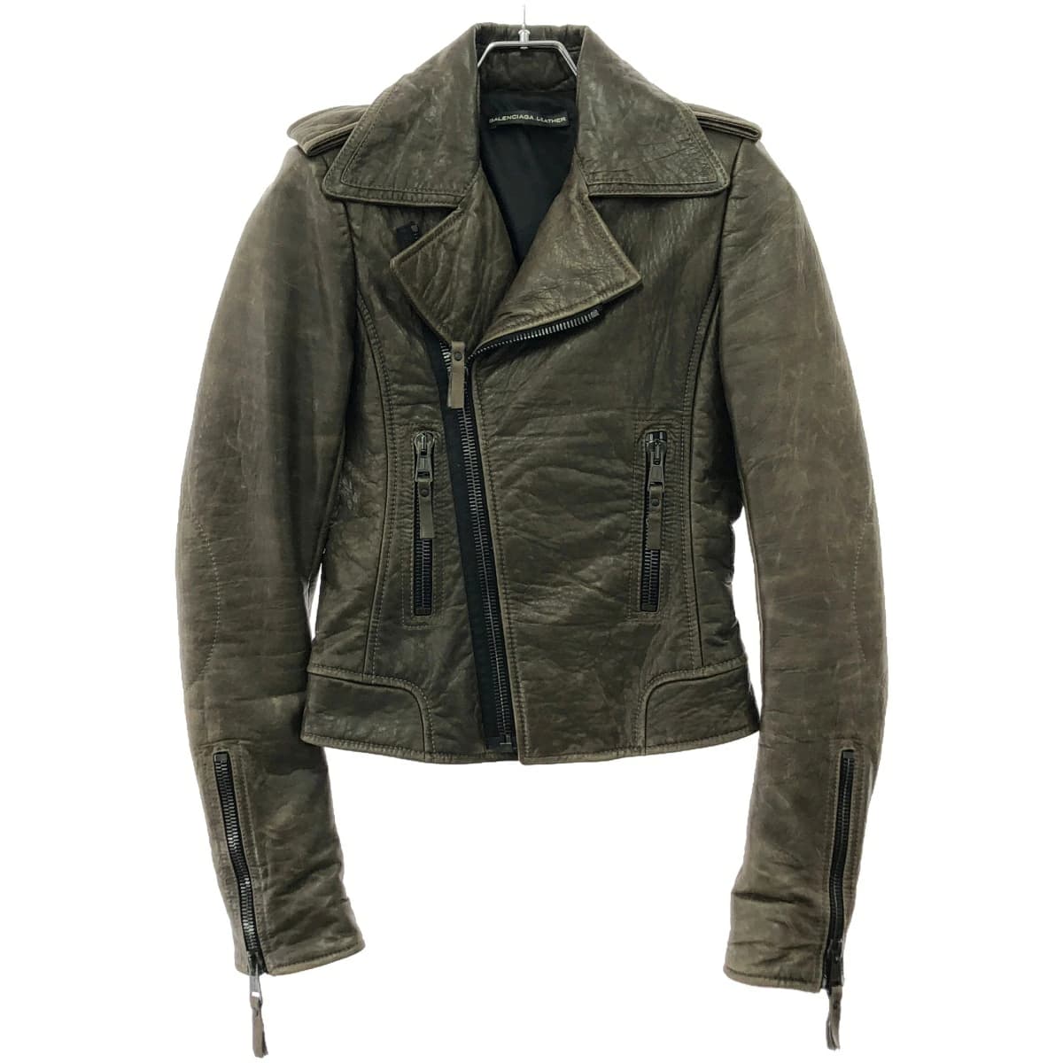 BALENCIAGA バレンシアガ ダブルレザーライダースジャケット