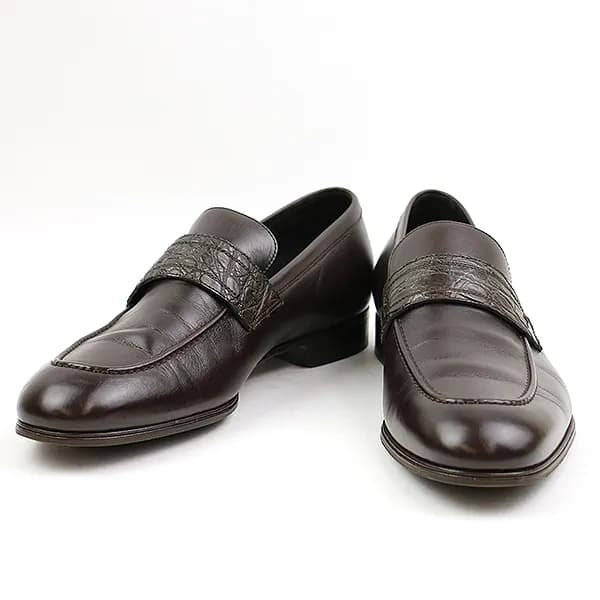 Brioni ブリオーニ スムースレザーUチップローファー