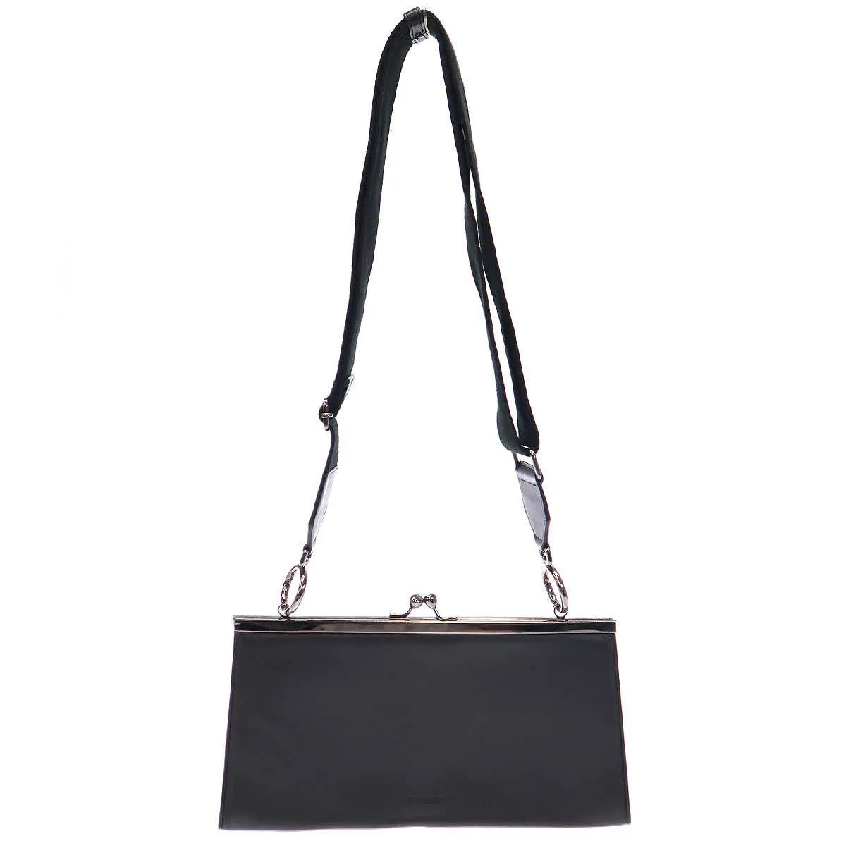 Y's ワイズ ピンクレーベル 20AW LEATHER CLASP BAG がま口レザーショルダーバッグ YR-I41-738