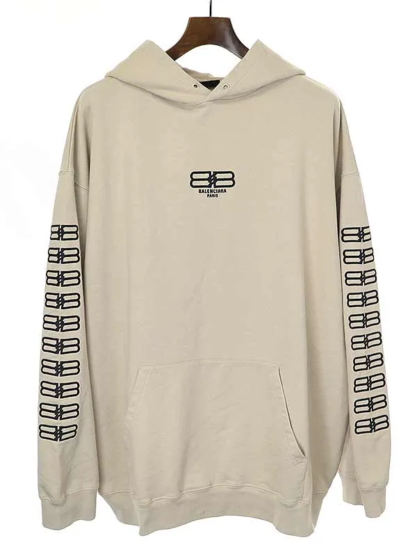 BALENCIAGA バレンシアガ 22AW MEDIUM FIT HOODIE BBロゴ刺繍オーバーサイズパーカー