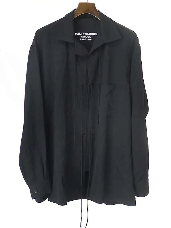 Yohji Yamamoto ヨウジヤマモト プールオム 16AW 1986SS REPLICA ウールギャバオープンカラーシャツ