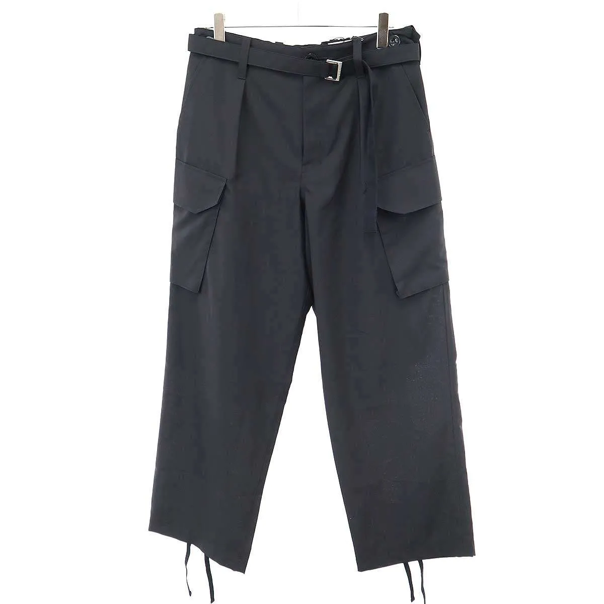 sacai サカイ 25AW ウールポリエステルベルテッドカーゴパンツ 25-03884M