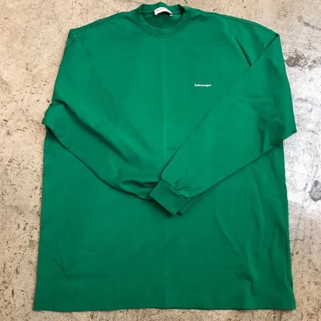 BALENCIAGA BALENCIAGA 17AW ロゴプリントオーバーサイズロングスリーブTシャツ