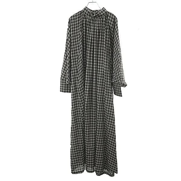 Toogood トゥーグッド The Falconer Wool-Cotton Dress チェックドレスワンピース