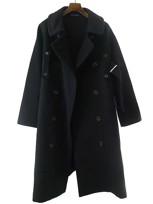 Yohji Yamamoto ヨウジヤマモト ファム 2002AW ウールメルトンダブルコート