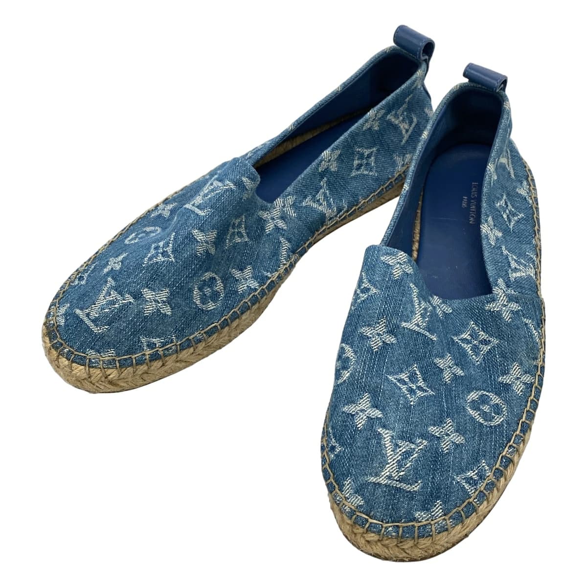 LOUIS VUITTON ルイヴィトン モノグラム デニム エスパドリーユスリッポン