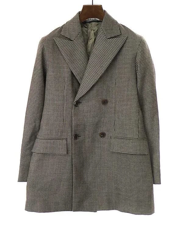 AURALEE オーラリー 18AW DOUBLE FACE CHECK DOUBLE-BREASTED JACKET ダブルフェイスダブルチェックジャケット