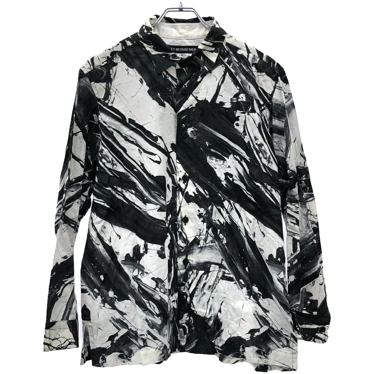 ISSEY MIYAKE イッセイミヤケ メン 17SS 山口歴 グラフィックペイントロングスリーブシャツ ME71FJ106