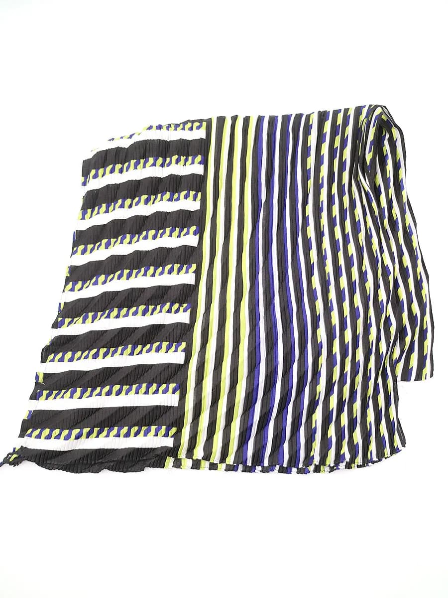 ISSEY MIYAKE イッセイミヤケ 16AW 幾何学柄プリーツストール