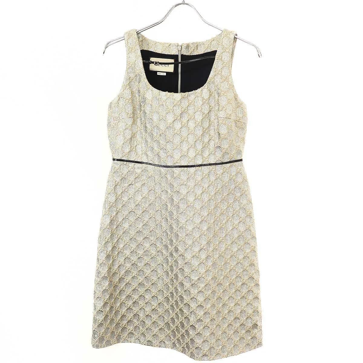 GUCCI グッチ GG ラメノースリーブ ワンピース 622982 ZAD0I