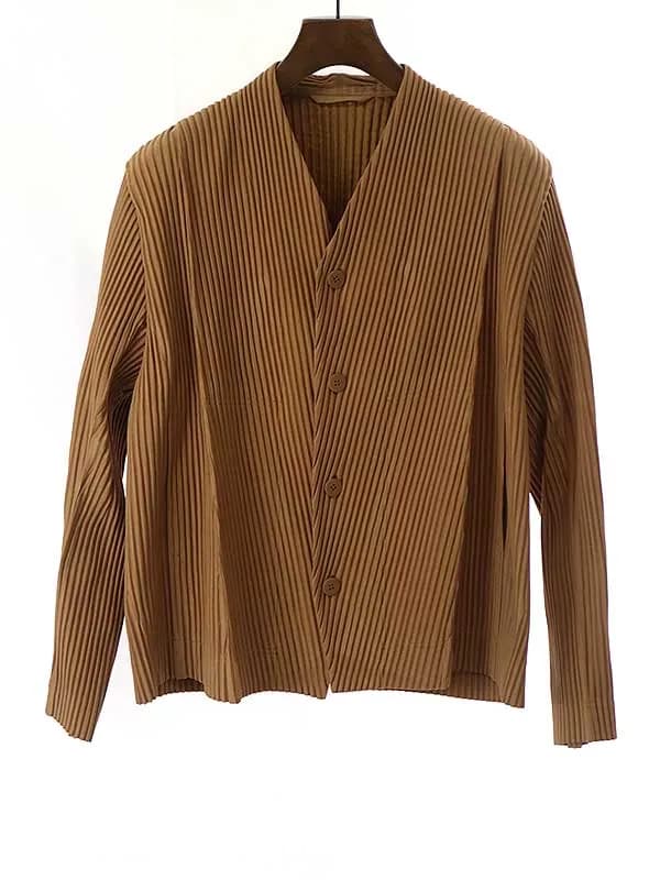 ISSEY MIYAKE オム プリッセ イッセイ ミヤケ 20SS OBLIQUE ノーカラープリーツジャケット