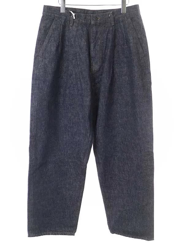 Graphpaper グラフペーパー 18AW COLORFAST DENIM TWO TUCK PANTS 2タックデニムパンツ