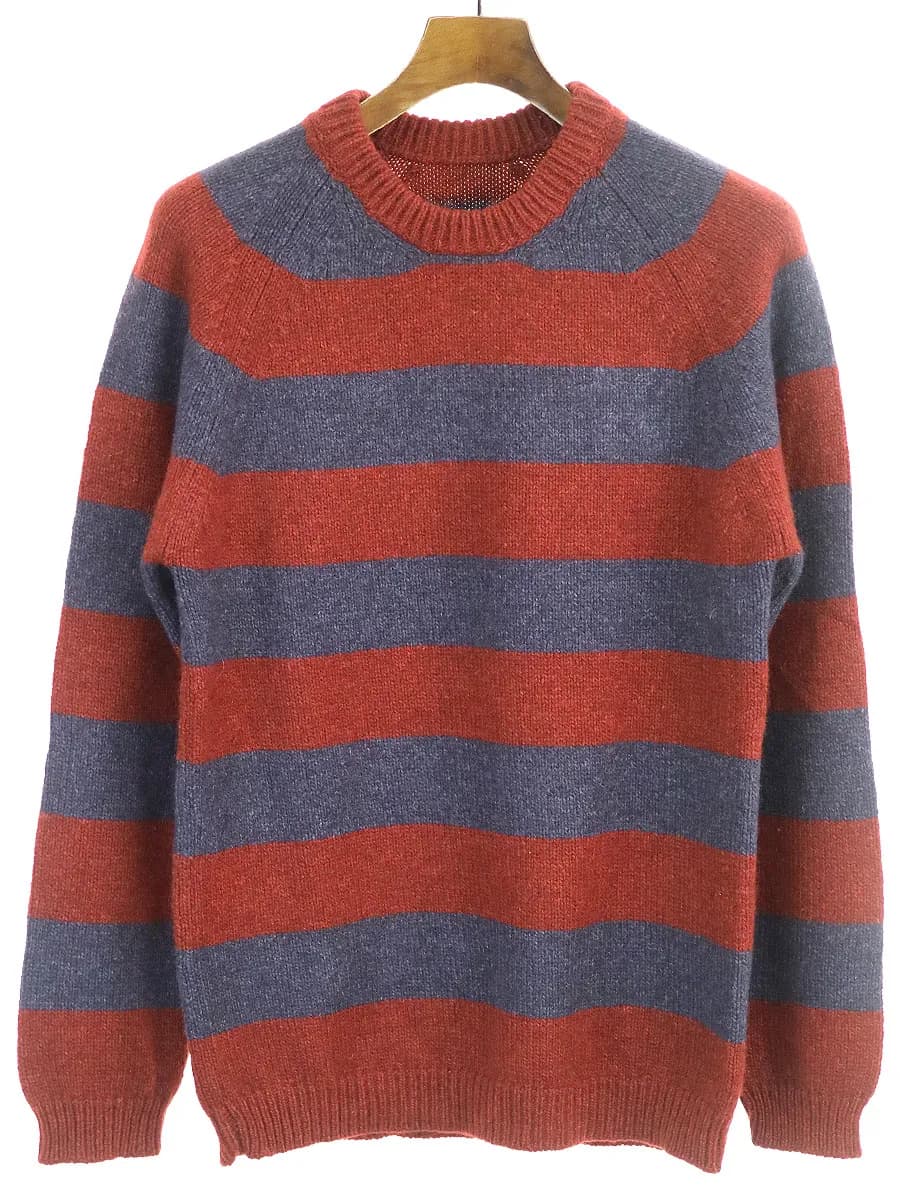 Maison Margiela メゾンマルタンマルジェラ14 14AW ウールボーダーニットセーター