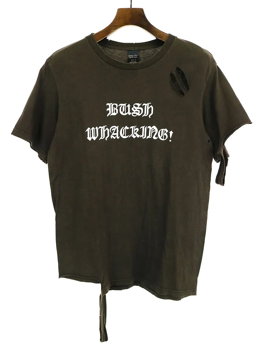 NUMBER NINE ナンバーナイン BUSH WHACKING 反戦ダメージ加工Tシャツ