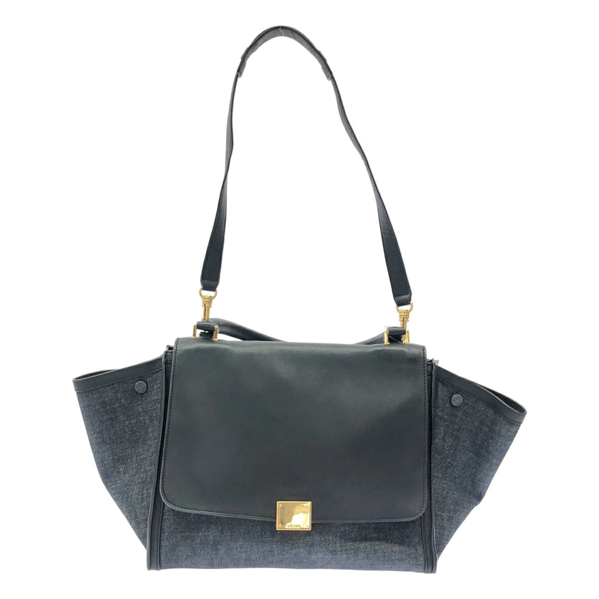 CELINE セリーヌ トラペーズ デニムショルダーバッグ