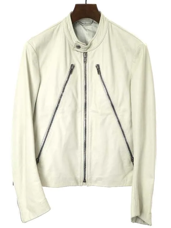 Maison Margiela メゾンマルタンマルジェラ14 08SS 5-ZIP 八の字 レザーライダーズジャケット