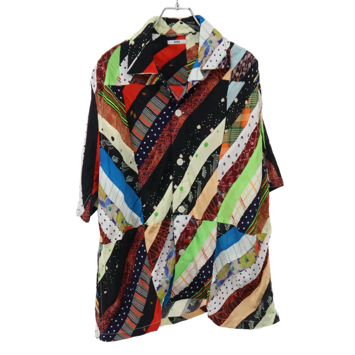 BODE ボーディー Patchwork Woven Shirt パッチワーク ショートスリーブシャツ