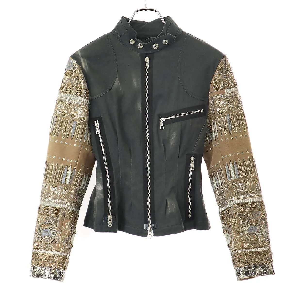 DRIES VAN NOTEN ドリスヴァンノッテン 2010AW メタルエンブロイダリージップジャケット