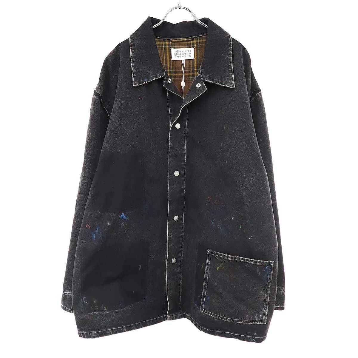 Maison Margiela メゾン マルジェラ 22AW ペイント オーバーサイズデニムカバーオールジャケット S51AM0477 S30842