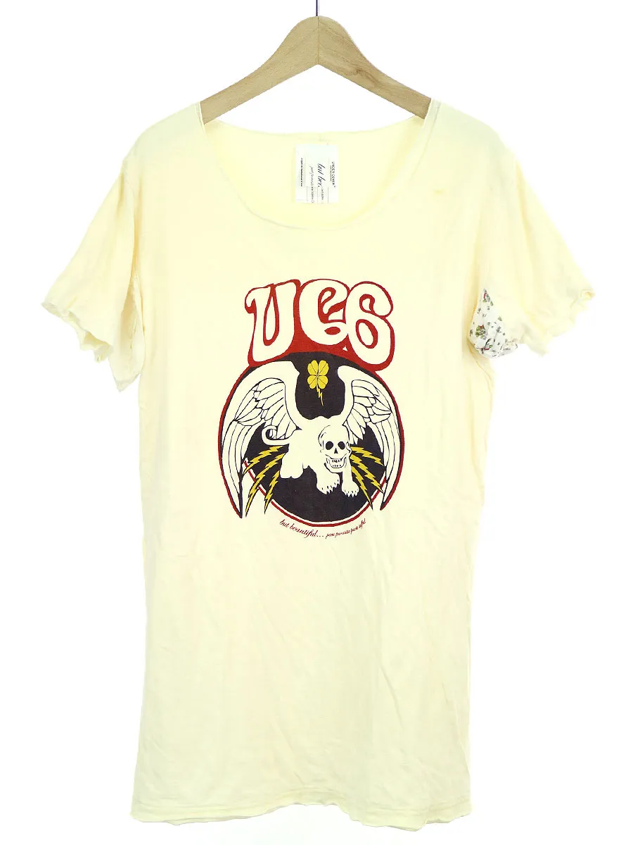 UNDERCOVER アンダーカバー 04AW BUT BEAUTIFUL フロントプリントパッチワークレイヤードTシャツ