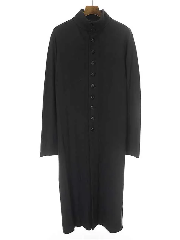 ANN DEMEULEMEESTER アンドゥムルメステール ウールジャージーロングコート