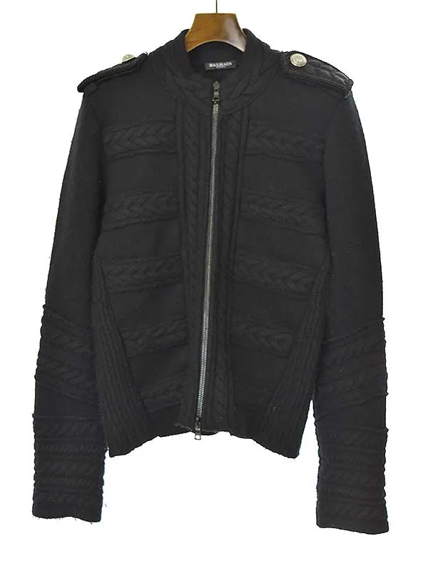 BALMAIN HOMME バルマン オム 12AW ヴァージンウール ナポレオンニットジャケット