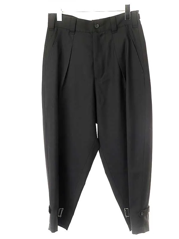 Yohji Yamamoto グラウンドワイ 22AW T/W gabardine French work pants ウールギャバジンフレンチワークパンツ