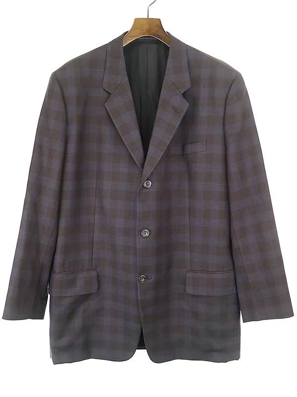 Yohji Yamamoto ヨウジヤマモト コスチュームドオム 95AW チェック柄テーラードジャケット