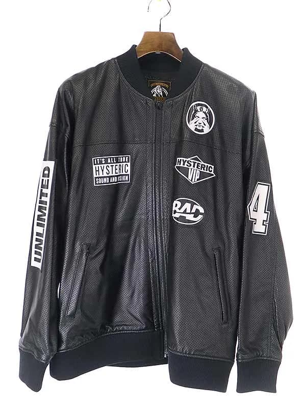 HYSTERIC GLAMOUR ヒステリックグラマー 20SS ラムレザーオーバーサイズブルゾン