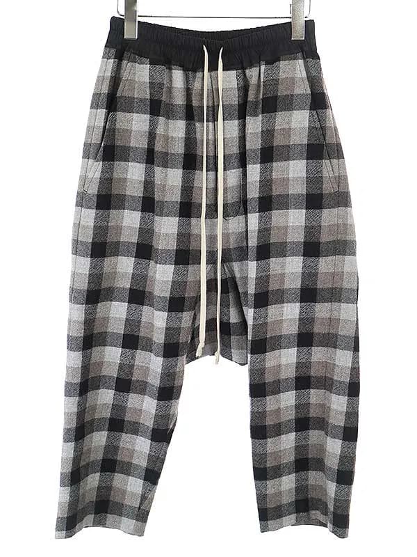 Rick Owens リックオウエンス 19AW checkered track pants チェック柄トラックパンツ