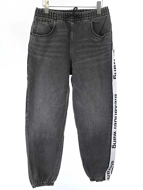 ALEXANDER WANG アレキサンダーワン サイドロゴテープデニムジョガーパンツ