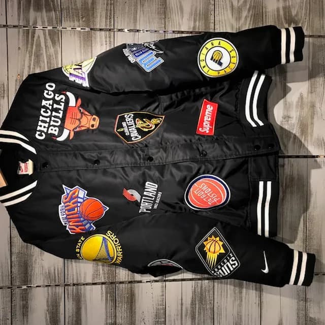 Supreme Supreme 18SS ×NIKE NBA Teams Warm-Up Jacket ワッペン付きウォームアップジャケット