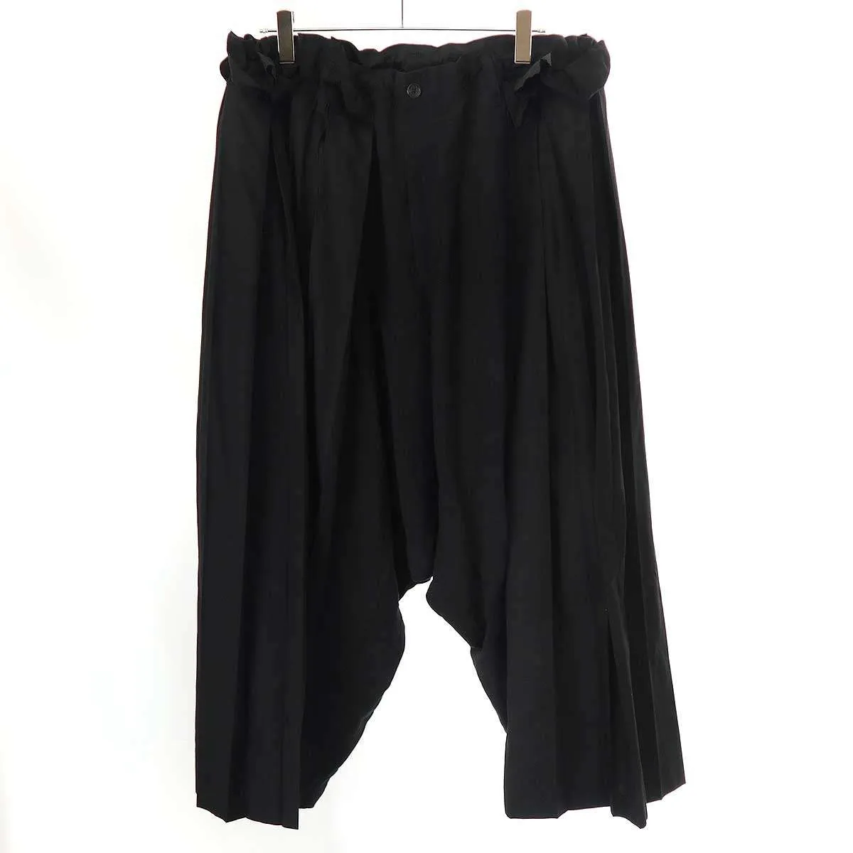 Yohji Yamamoto ヨウジヤマモト プールオム 24SS サルエルプリーツP パンツ HS-P74-825