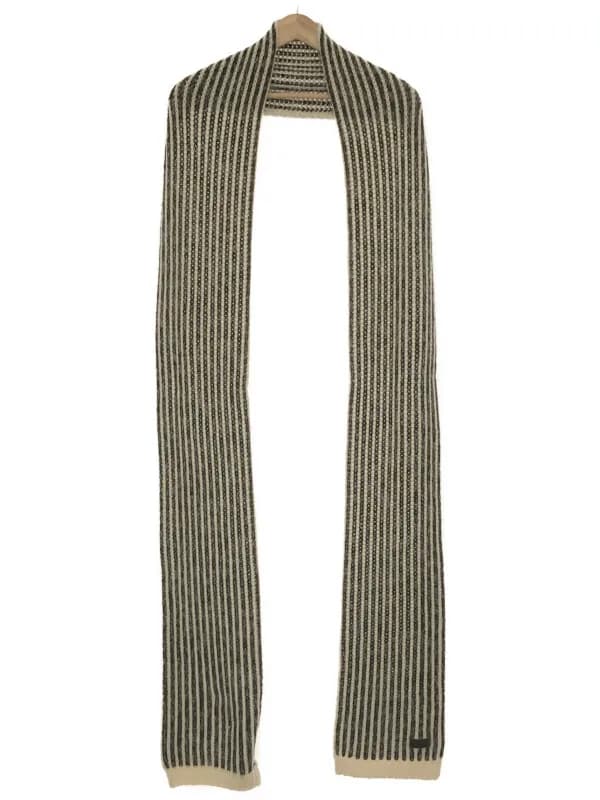 SAINT LAURENT サンローラン パリ アルパカ混 ウールニットマフラー