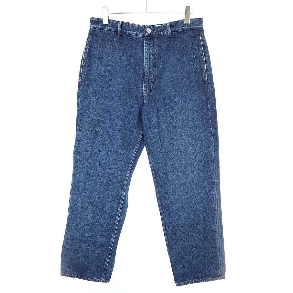 BALENCIAGA バレンシアガ 20AW エンブロイダリー ワイドレッグデニムパンツ