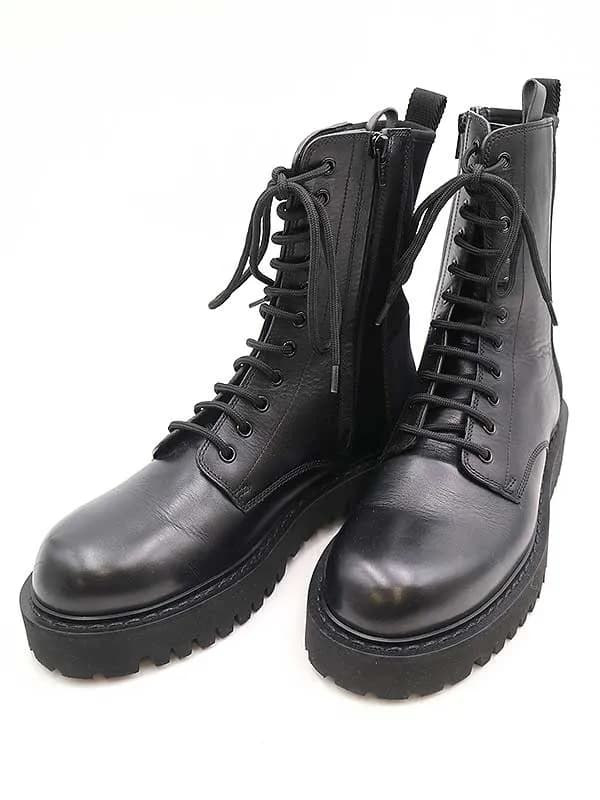 VALENTINO ヴァレンティノ 20SS サイドジップコンバットレザーブーツ