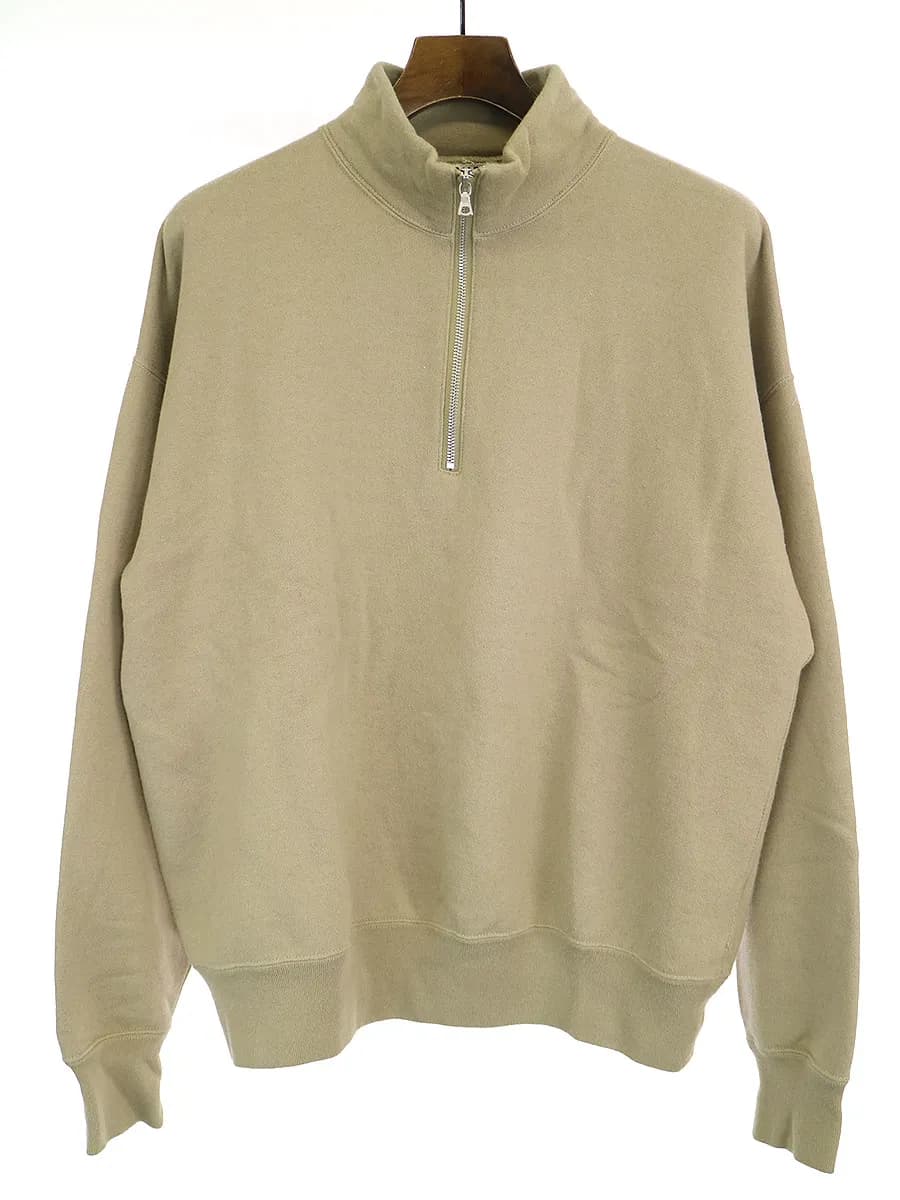AURALEE オーラリー 17AW BACK WOOL HALF ZIP P/O ハーフジップスウェットプルオーバー