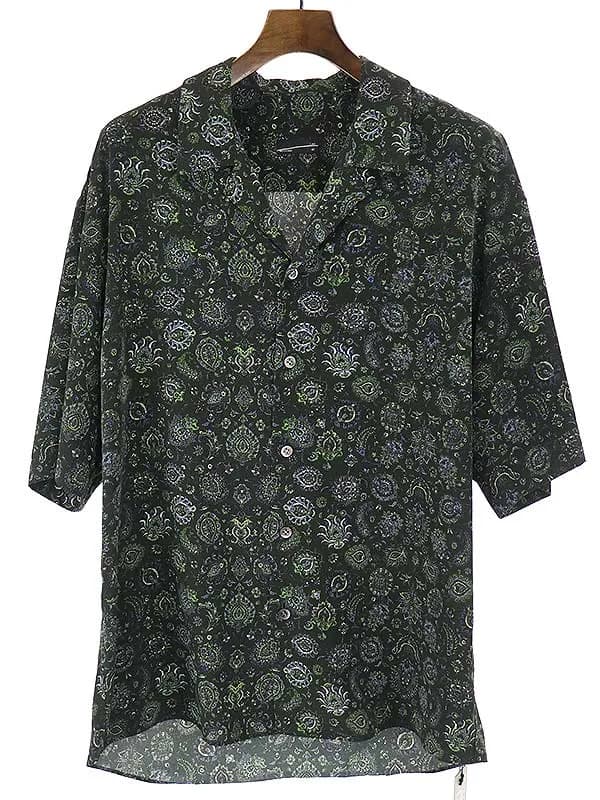 LAD MUSICIAN ラッドミュージシャン 20SS OPEN COLLAR BIG SHIRT アラベスクペイズリー柄オープンカラービッグシャツ