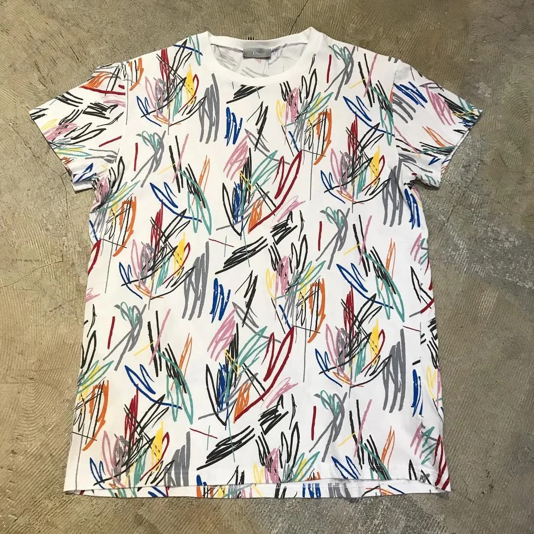 Dior HOMME Dior Homme 15SS マルチカラードローイングTシャツ