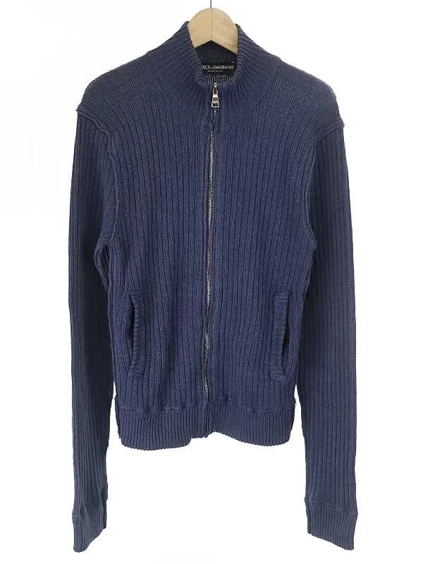 DOLCE&GABBANA ドルチェ&ガッバーナ コットンジップアップニットセーター