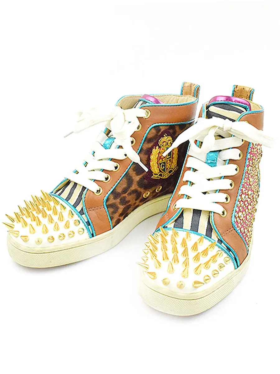 Christian Louboutin クリスチャンルブタン ルイス クレイジーパターンハイカットスニーカー