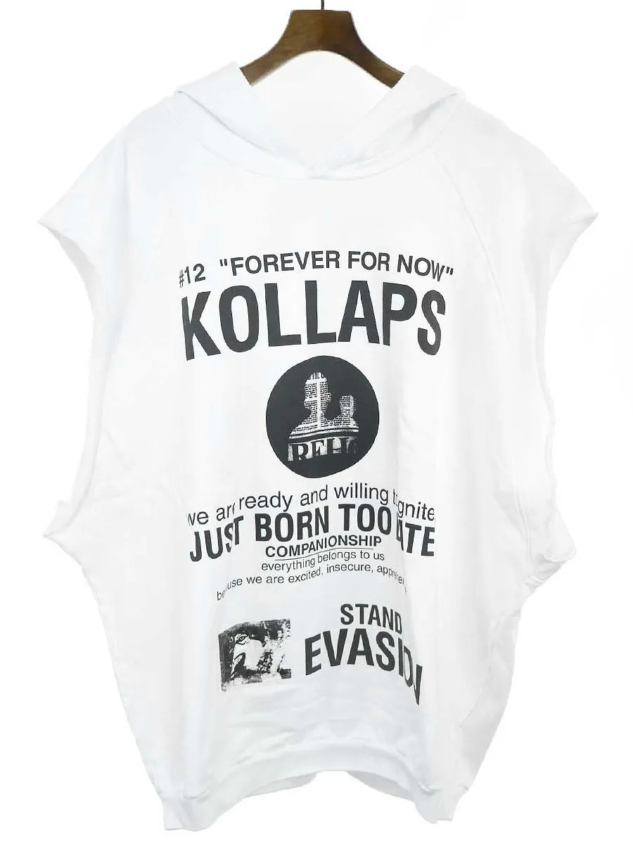 RAF SIMONS ラフシモンズ アーカイブ 21SS 02SS テロ期復刻 Kollaps オーバーサイズスリーブレスパーカー