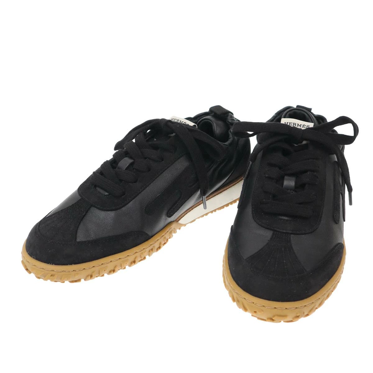 HERMES エルメス Jet ジェット Hロゴレザースニーカー 242154Z