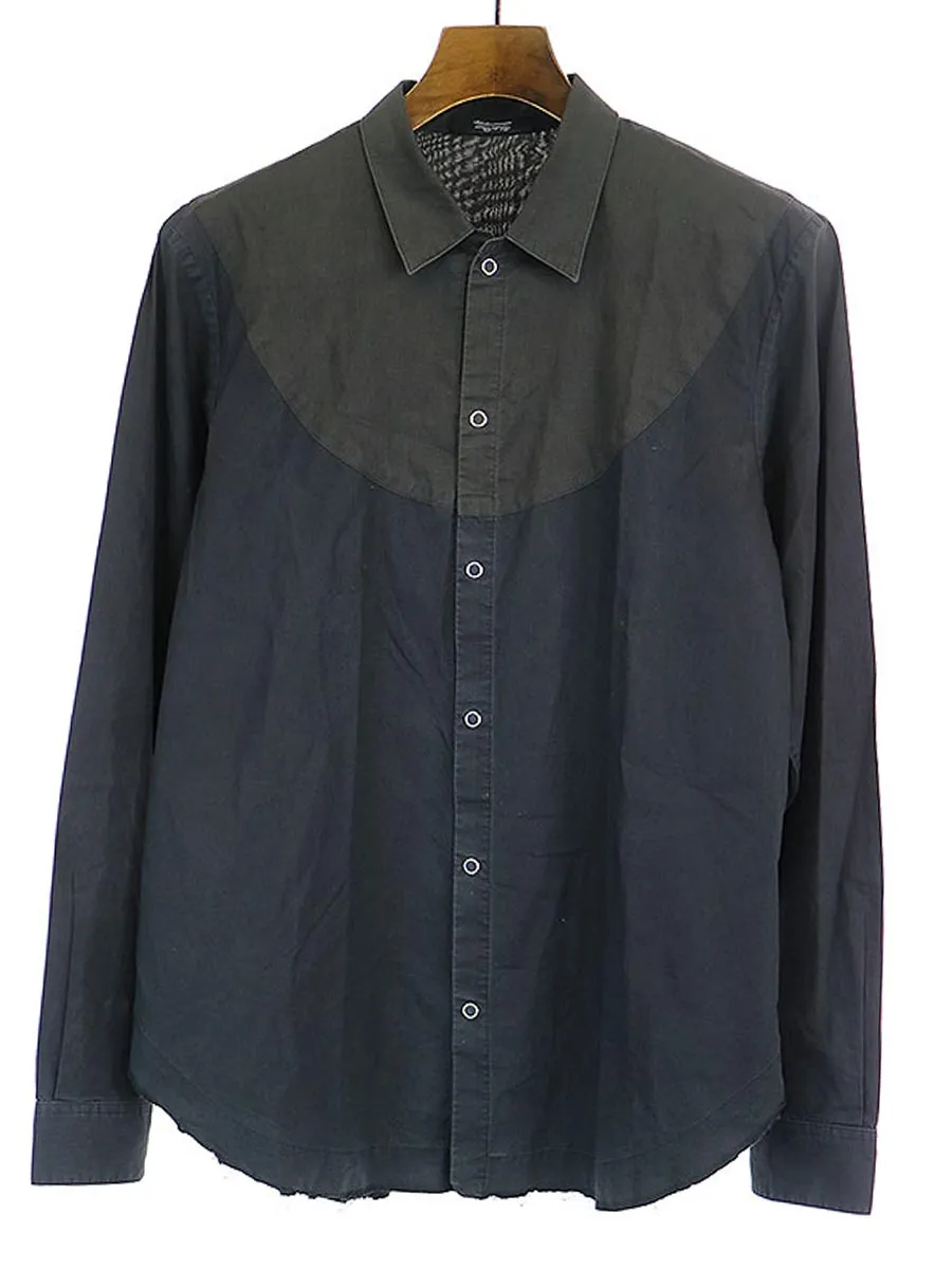 UNDERCOVER アンダーカバーイズム 11SS カットオフウエスタンコットンシャツ