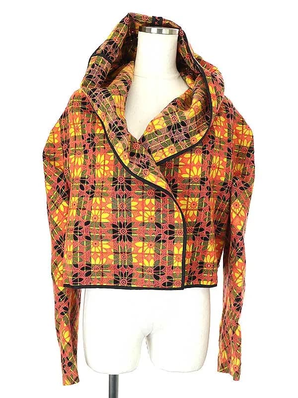 COMME des GARCONS コムデギャルソン 1999AW Transformed Glamour フラワー刺繍スカーフジャケット