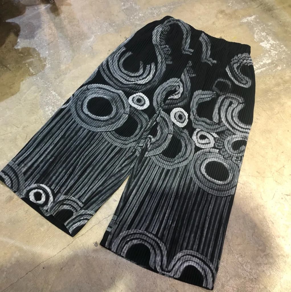 ISSEY MIYAKE HOMME PLISSE ISSEY MIYAKE 17AW SUIEN プリーツワイドパンツ