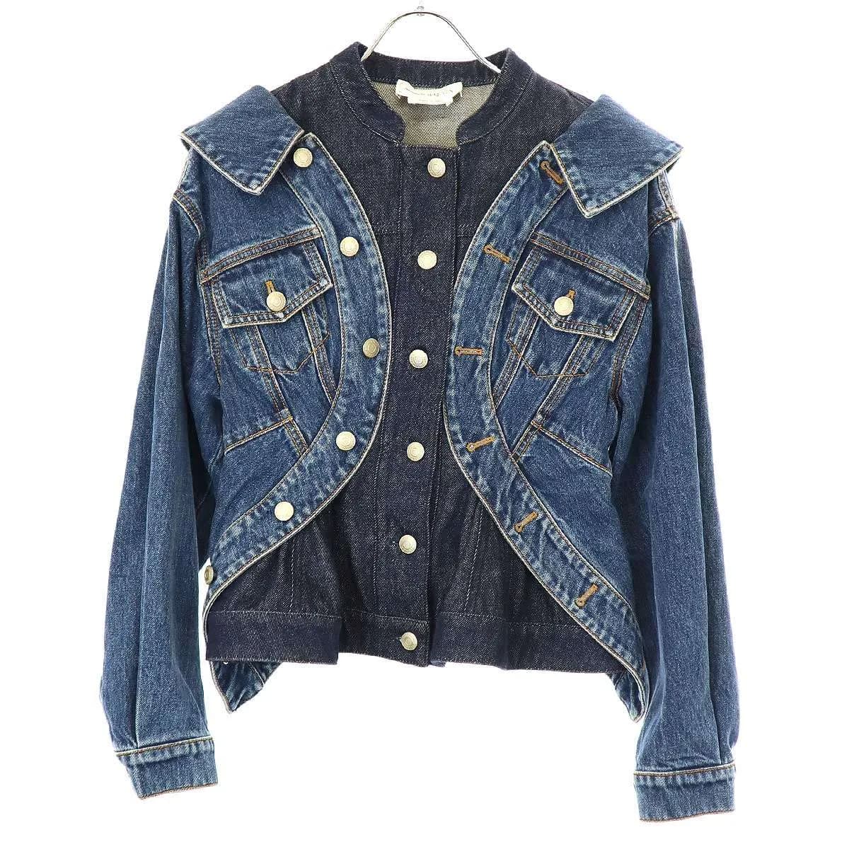 ALEXANDER McQUEEN アレキサンダーマックイーン 22SS ドッキングペプラムデニムジャケット