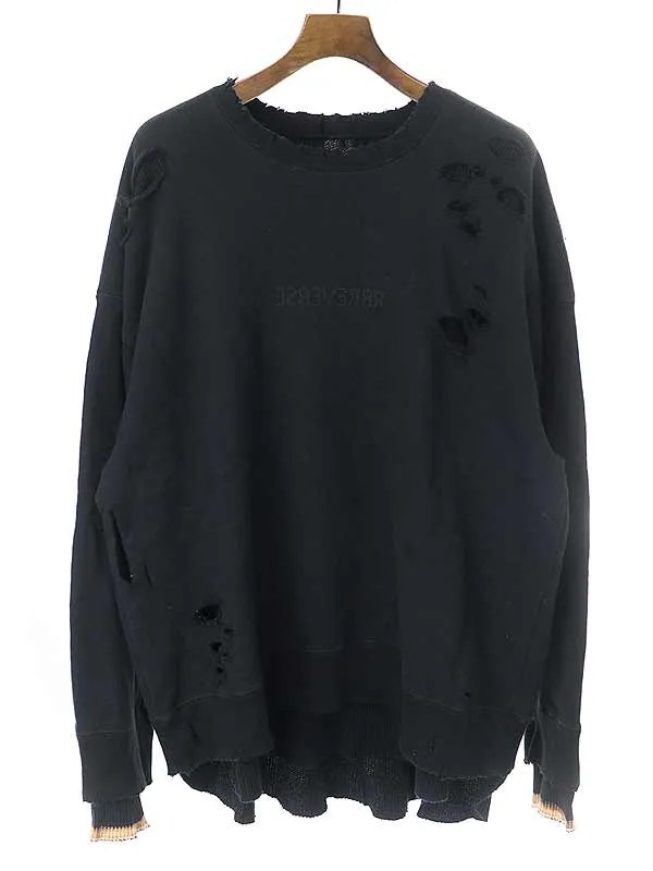 stein シュタイン 21SS OVERSIZED LAYERED SWEAT LS オーバーサイズダメージスウェットトレーナー