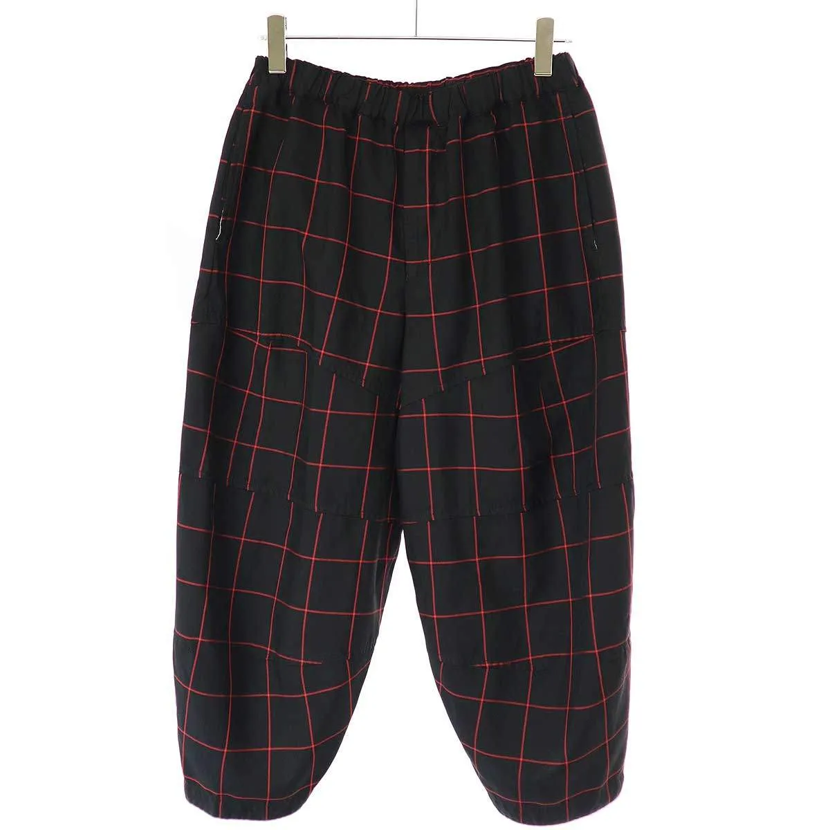 COMME des GARCONS ブラック コムデギャルソン 23AW ブロックチェック立体パンツ